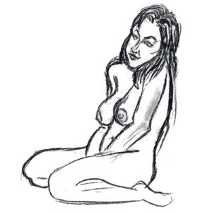 Life Drawing of Woman Pencil Beazie the Artist